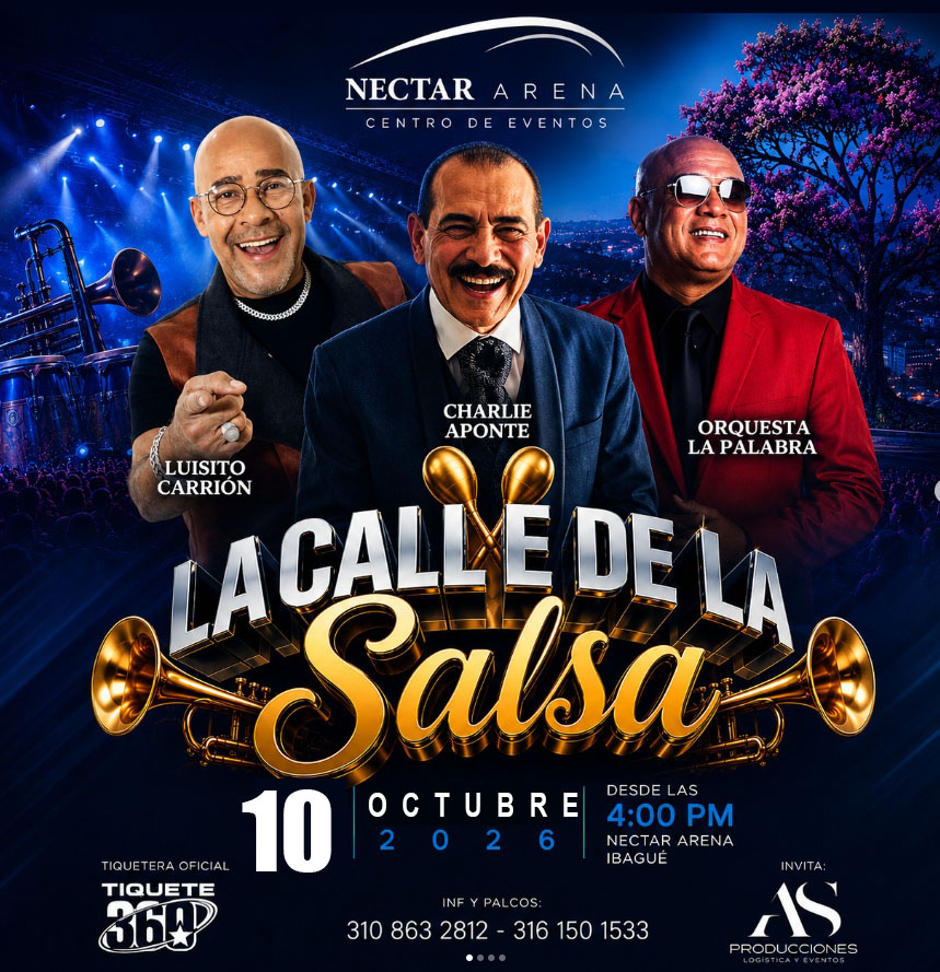 La Calle de la Salsa el 10 de Octubre en el Nectar Arena Ibagué